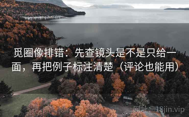 觅圈像排错：先查镜头是不是只给一面，再把例子标注清楚（评论也能用）